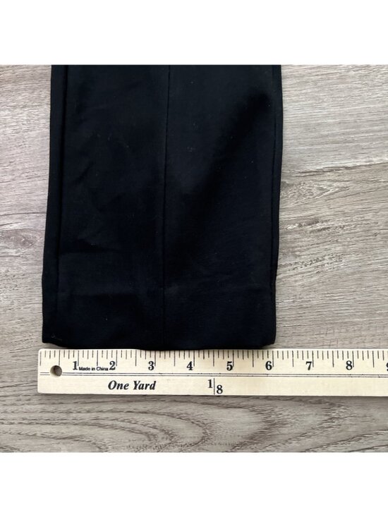 Vince Tapered Stove Pipe Pant Womens 6 Black Pintuck Ponte Full Length - Picture 8 of 16